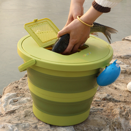 折叠桶水桶户外钓鱼桶大中小号车载旅行洗车桶家用便携式加厚塑料