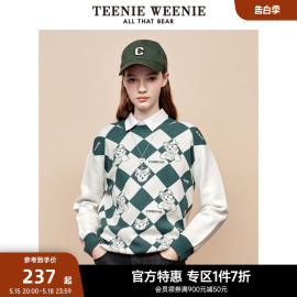 teenieweenie小熊奥莱宽松圆领，套头针织衫外穿内搭毛衣女装秋冬款