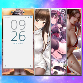 适用sony手机xperia10iv后壳背膜定制5iii个性，动漫彩膜1v性感卡通美女，后盖贴纸xzpremium改色膜xz2c索尼贴膜