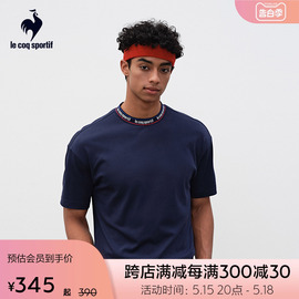 乐卡克公鸡2024夏男子时尚优雅柔软舒适运动短袖T恤