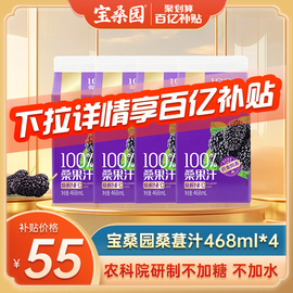 百亿补贴宝桑园100%桑葚汁NFC桑椹汁纯桑果汁无添加果汁饮料