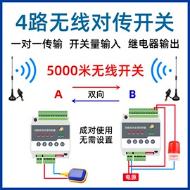 开关量无线io传输模块远程遥控对传开关接收双向反馈继电器控制器