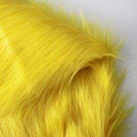 半米价黄色长毛绒布料，diy手工面料玩偶，cosplay服装道具背景布