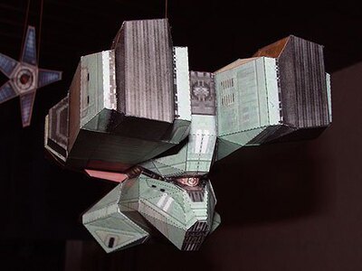 【新翔精品纸模型】游戏家园Homeworld飞船模型Progenitor