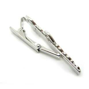 字母袖扣领带夹套装925纯银镀白金名字职场精英男士配件