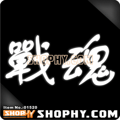 汽车踏板车贴纸3M反光贴01520战魂