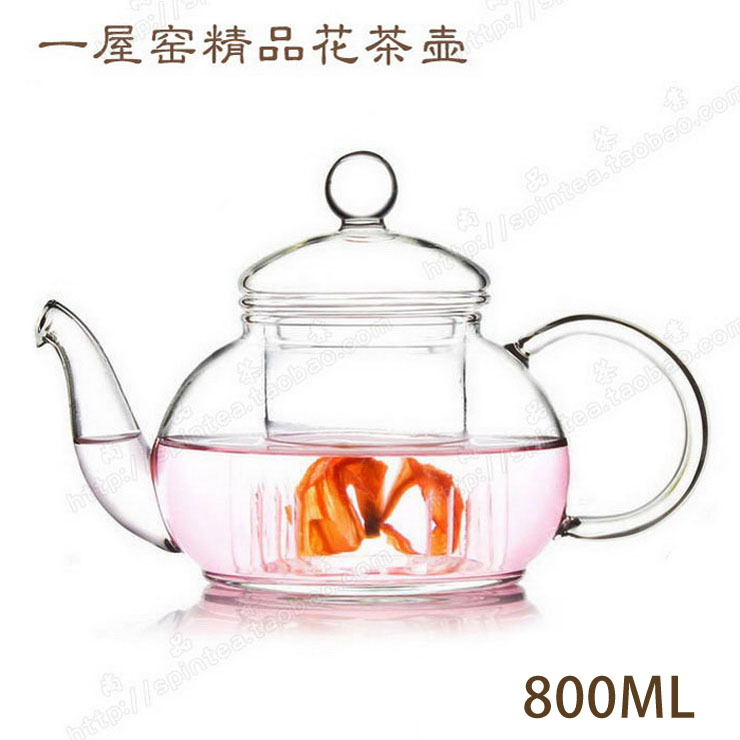 一屋窑手工耐热玻璃花草茶具