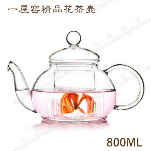 一屋窑手工耐热玻璃花草茶具