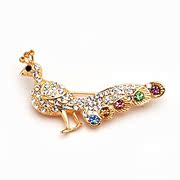 Smiling Korean female Peacock brooch Crystal rhinestone fancy brooch pin clasp Korea jewelry 345089