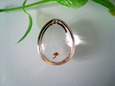 A级天然方解石水滴形吊坠