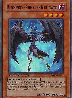 游戏王 美版 正版 - 黑羽 苍炎之修罗 Blackwing/面闪/RGBT/限定