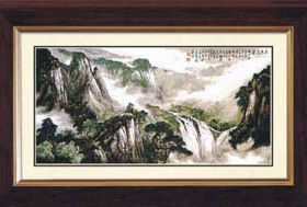 十字绣风景FJ021石梁飞瀑 爱丽丝cross stitch清仓