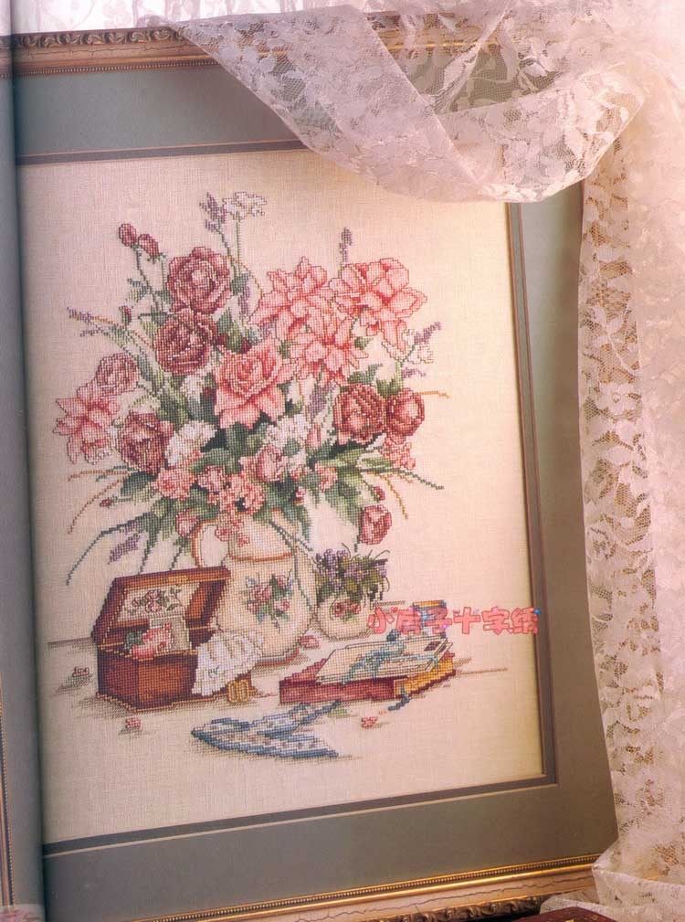 十字绣套件花瓶经典怀旧房子正品
