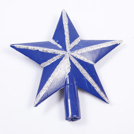 怡美圣诞 20cm彩绘树顶星 树顶饰圣诞节装饰 圣诞树套餐挂件