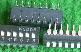KSD08 8组合焊板式拨动开关 DIP 中间接触片镀金处理
