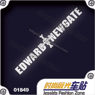 汽车贴纸 018 49 海贼王 白胡子海贼团 Edward Newgate 反光 车贴