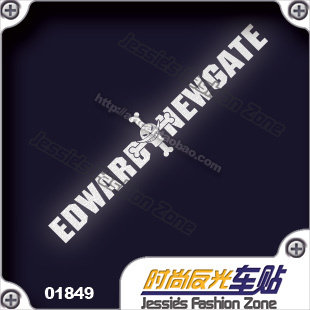 汽车贴纸 018 49 海贼王 白胡子海贼团 Edward Newgate 反光 车贴