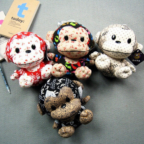 外贸手工布艺kapo猴大嘴猴子e-sal车用饰品家用潮流玩具玩偶公仔