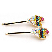 Smiling drill Czech fashion jewelry tiara hair accessories diamond clip cute clothes clip