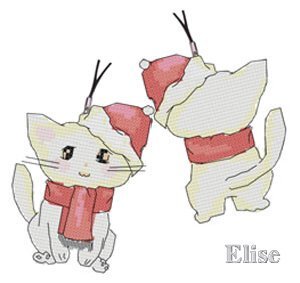 爱丽丝十字绣-手机挂件SP041可爱猫咪