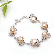 Smiling post Korean Korean fashion odd-shaped Pearl rhinestone jewelry girl 3