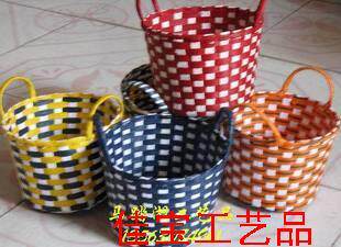 彩色环保收纳盒 草编工艺品
