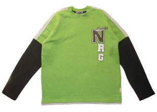 T恤绒衫 乐天BABY 16岁男童绿色加厚棉绒长袖 卫衣外套 外贸