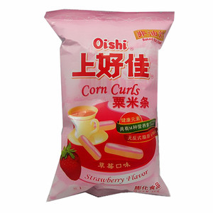 上好佳 栗米条（草莓味）40g/小包 休闲膨化食品