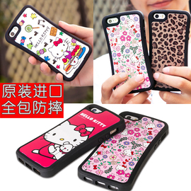 进口hello kitty适用于iPhone5s手机套壳iphone5防摔硅胶套