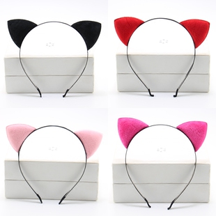 韩版可爱猫耳朵发箍洗脸韩国超萌头箍头饰成人儿童节日表演发卡