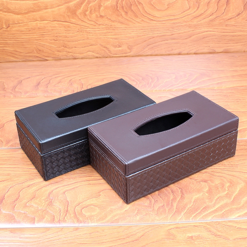 皮革pu纸巾盒bv编织皮抽纸盒餐巾盒时尚家居家用包房现代欧式个性