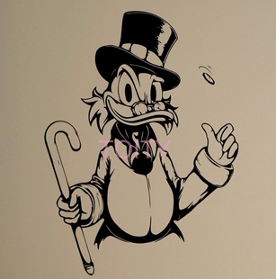 唐老鸭俱乐部主角史高治麦克老鸭卡通贴画 Duck Tales Scrooge