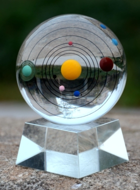 八大行星银河系圣诞节礼品水晶球