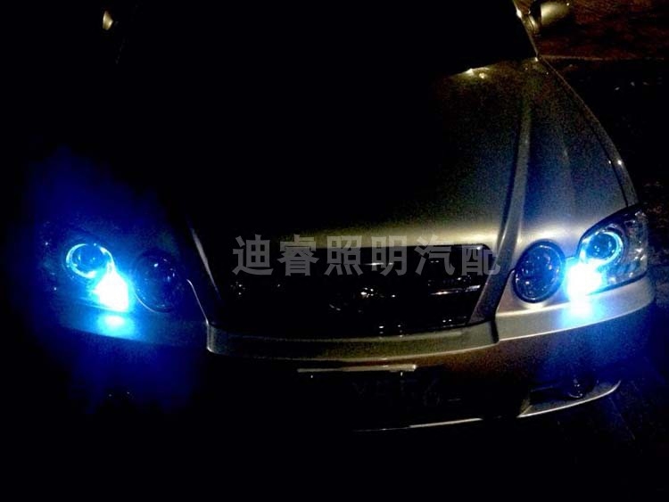 适用于起亚远舰前大灯改装LED透镜氙气灯天使眼恶魔眼日行灯