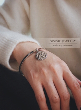 美国百搭圆形吊坠手镯