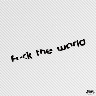 the world前档贴纸机箱贴行李箱贴笔记本贴墙贴 TLP镂空车贴