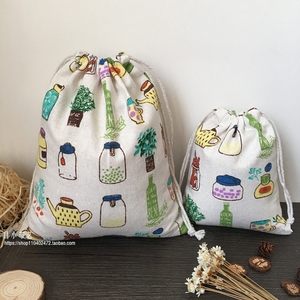 装香料麻布袋子端午节用/棉麻布袋抽绳袋束口袋/透气性好