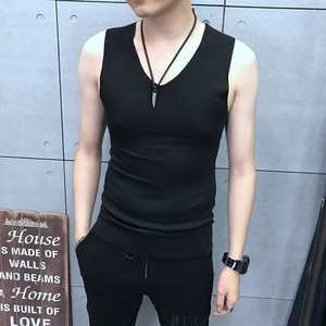 天天男士无痕保暖背心加厚加绒青年紧身运动打底无袖坎肩冬季