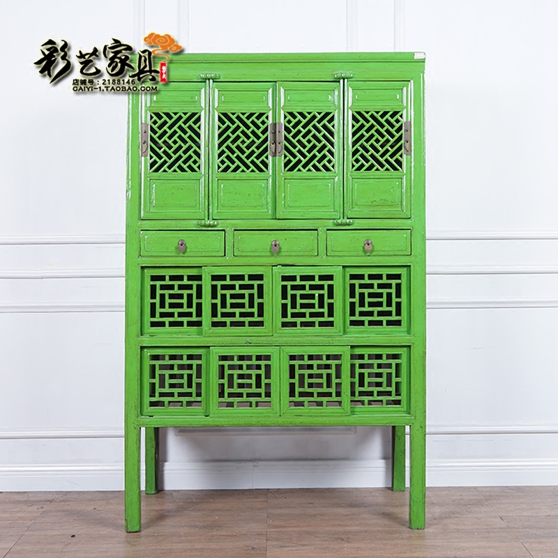 明清古典中式榆木碗柜老家具定制