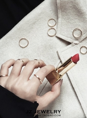 欧美指环韩国光面超细麻花