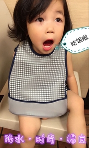 婴幼儿童吃饭罩衣食饭兜男女宝宝春秋防水围兜口水果喂辅食饭衣夏
