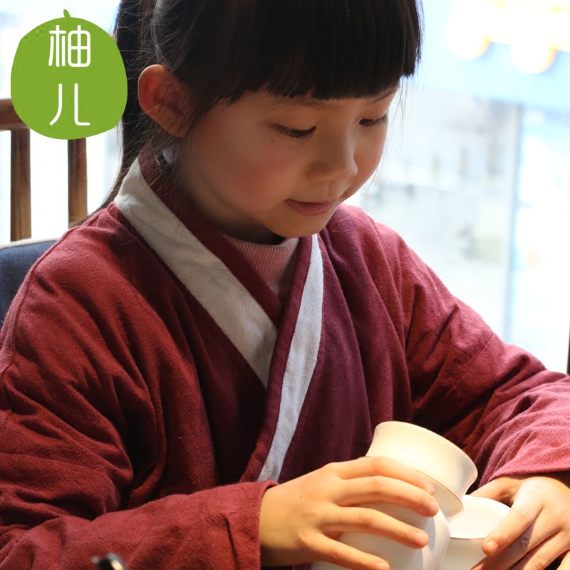 柚儿棉麻中式茶服国学外套唐装