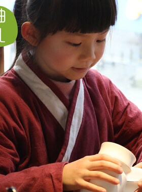 柚儿棉麻中式茶服国学外套唐装