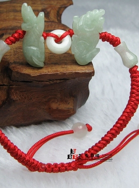 属猴人翡翠手机链钥匙扣手链