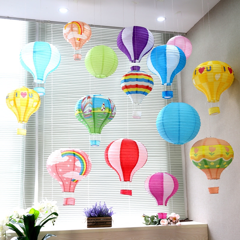 festival Atmosphere Dress up Hot Air Balloon Decorative paper lantern birthday Wedding celebration party Market kindergarten Corridor Pendantsin the Festive supplies/Gift , Lantern  category - from Buy2taobao.com to provide professional Taobao agent buy service