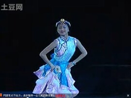 红果果舞台演出服民族舞，服装水色藏族舞蹈服饰