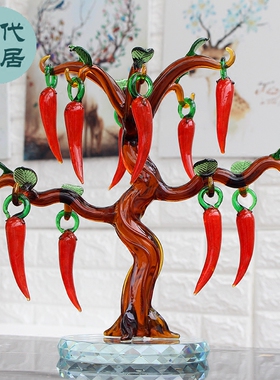 红辣椒简约风新居火锅店招财树
