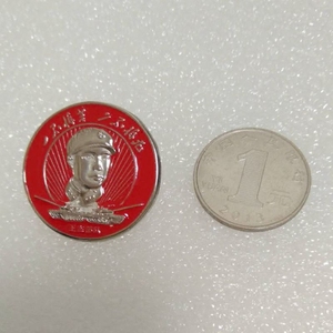 军迷王杰金属浮雕纪念胸针配饰