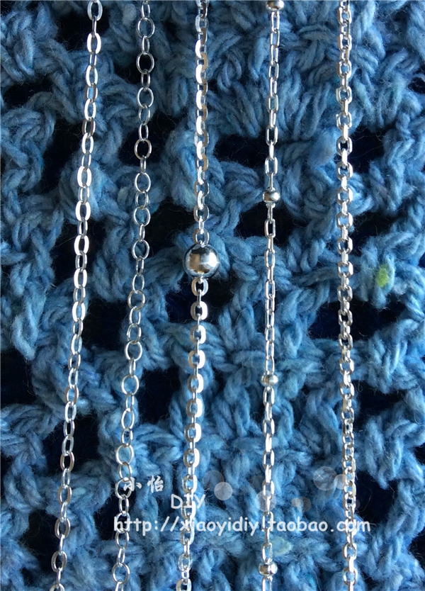 ITALY IMPORTED  CHAIN DIAMOND SQUARE CHAIN FLAT O CHAIN ROUND BEADS SATELLITE LOOSE CHAIN DIY JEWELRY ACCESSORIES