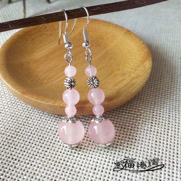 粉玉髓古装复古民族风甜美日常古风汉服耳环/饰品,饰品/流行首饰/时尚饰品新,耳环,淘宝优惠券,粉丝福利购,淘宝优惠卷